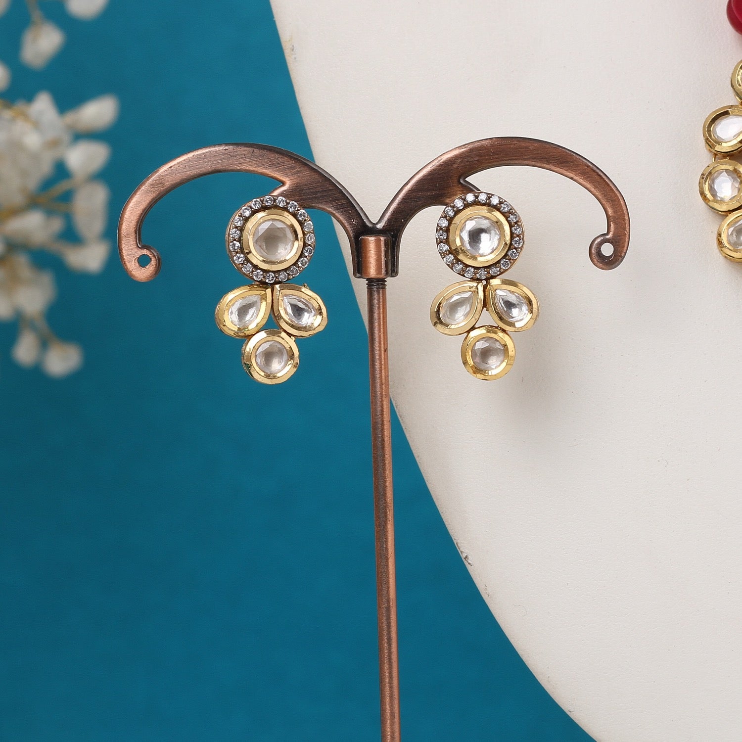Real Pearls String Comes With Kundan Stone Studded Pendant Set n Certificate(D.No ADPRLS3237)