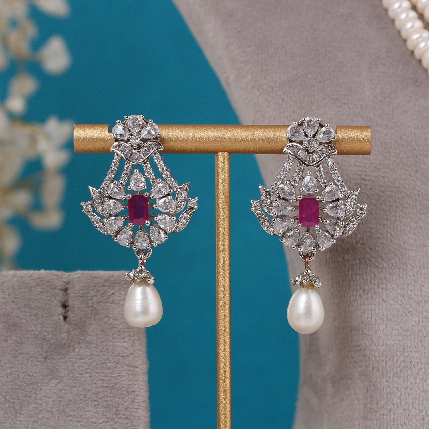 Real Pearls Double Line Set For Women,With Certificate(D.No ADPRLS3266)