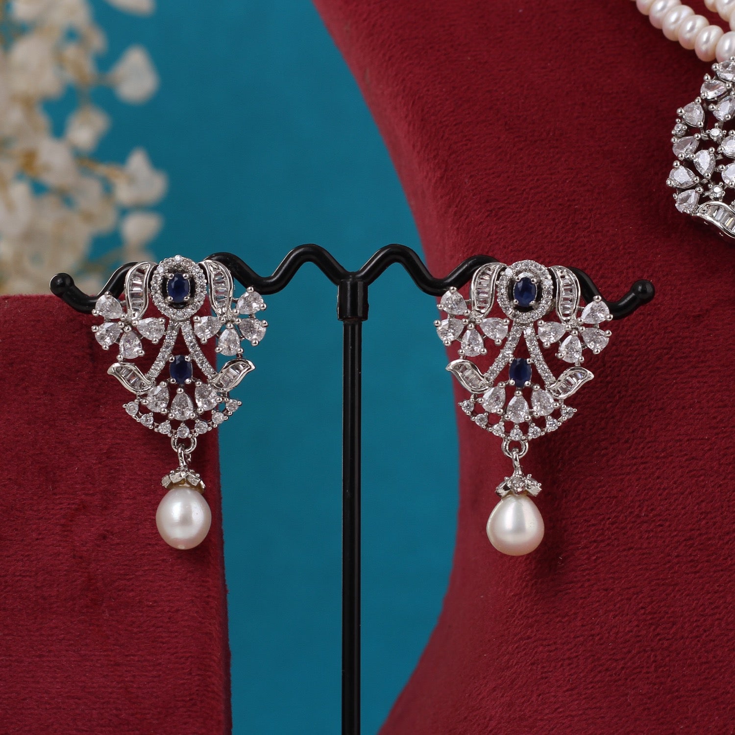 Real Pearls Double Line Set For Women,With Certificate(D.No ADPRLS3269)