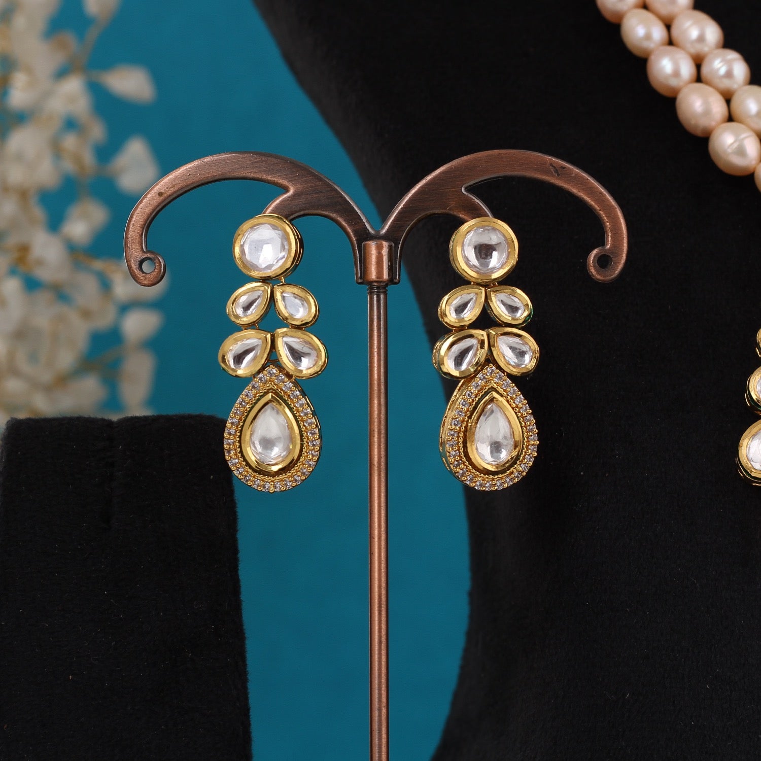 Real Pearls Double Line Set For Women,With Certificate(D.No ADPRLS3274)