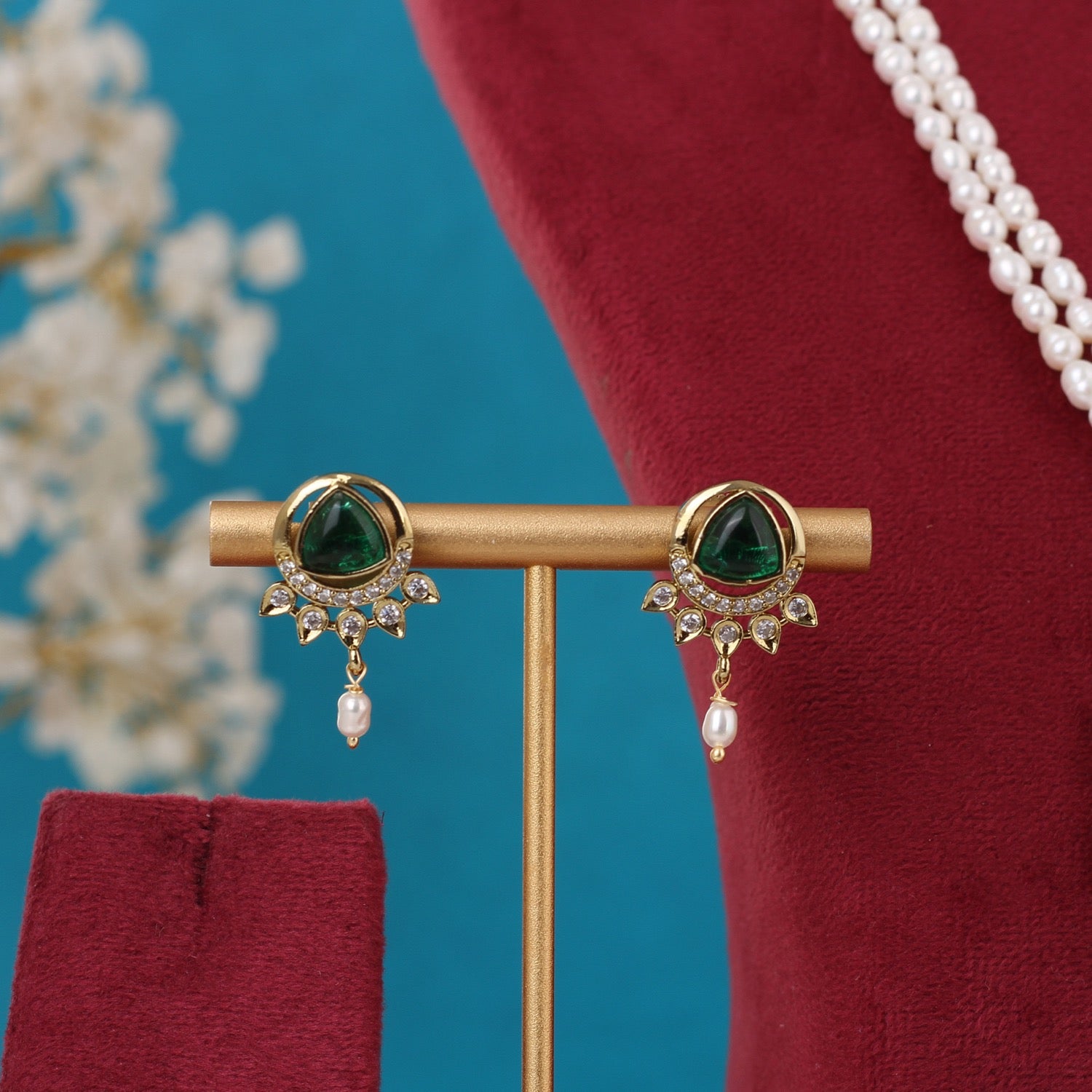 Real Pearls Double Line Set For Women,With Certificate(D.No ADPRLS3280)