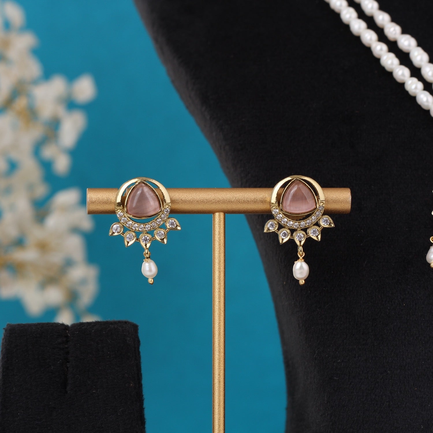 Real Pearls Double Line Set For Women,With Certificate(D.No ADPRLS3283)