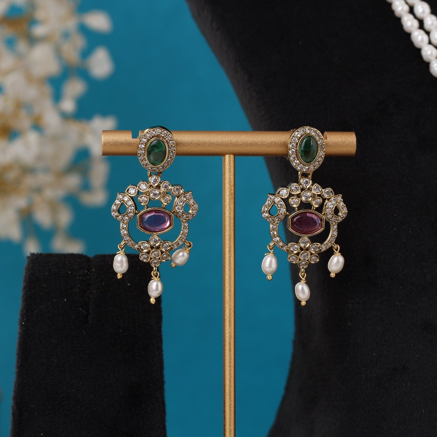 Real Pearls Double Line Set For Women,With Certificate(D.No ADPRLS3286)