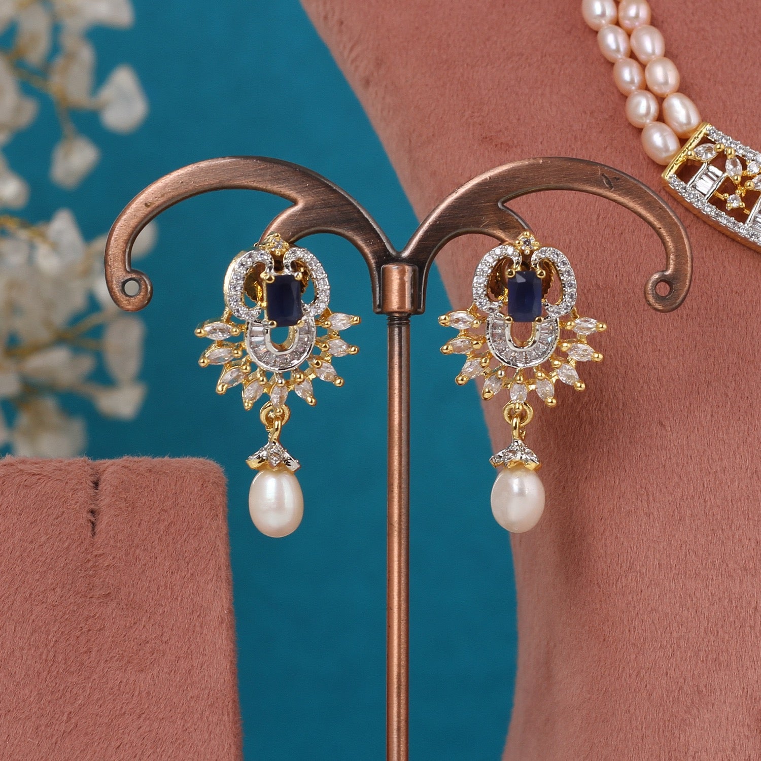 Real Pearls Double Line Set For Women,With Certificate(D.No ADPRLS3304)