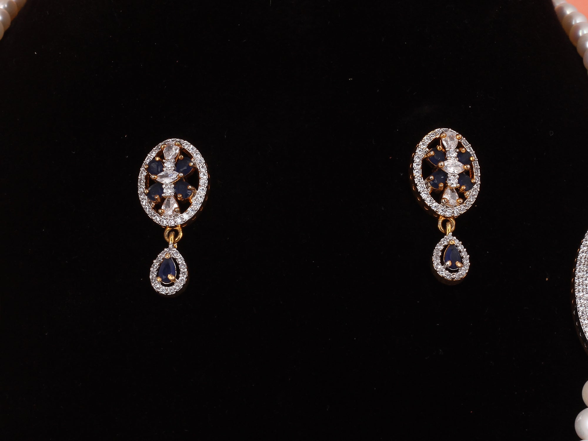 Real Natural Fresh Water Double String Pearl Set With Certificate(D.No ADPRLS514)