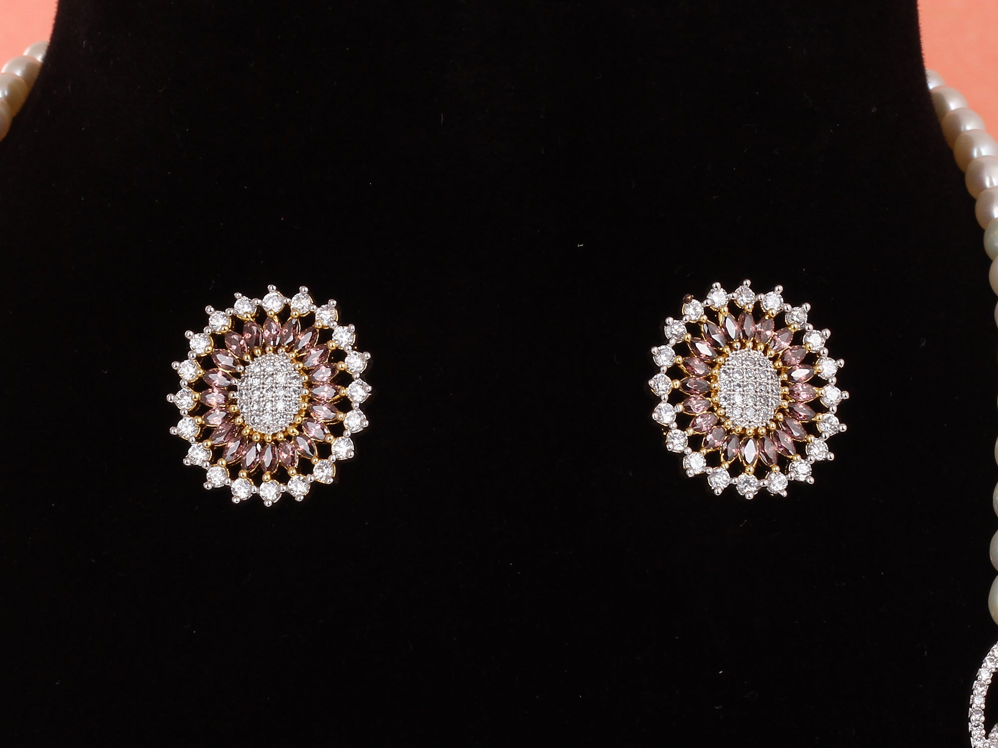 Real Natural Fresh Water Pearl Set With Certificate(D.No ADPRLS521)