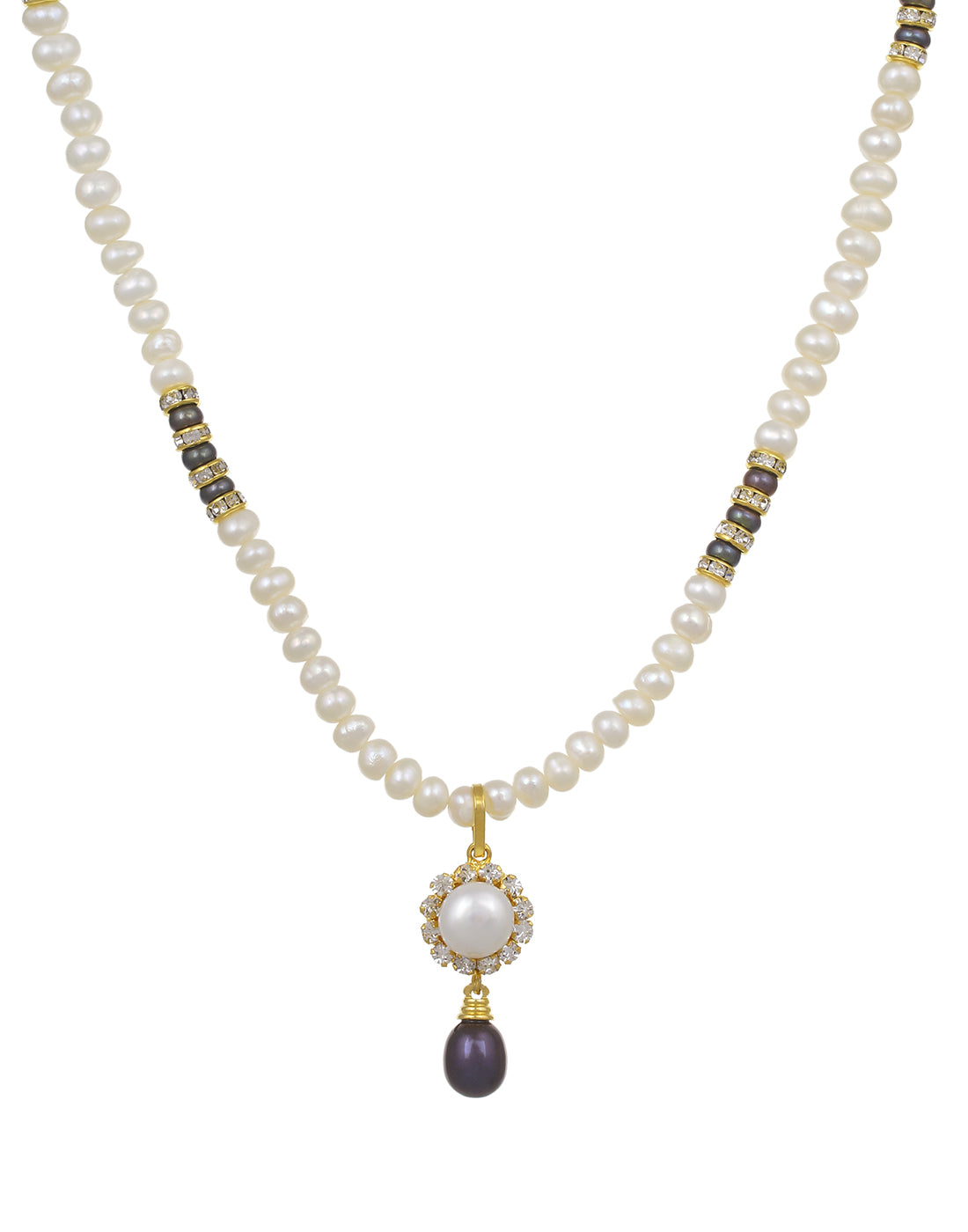 Real Natural Fresh Water Single String Pearl Set With Certificate(D.No ADPRLS716)