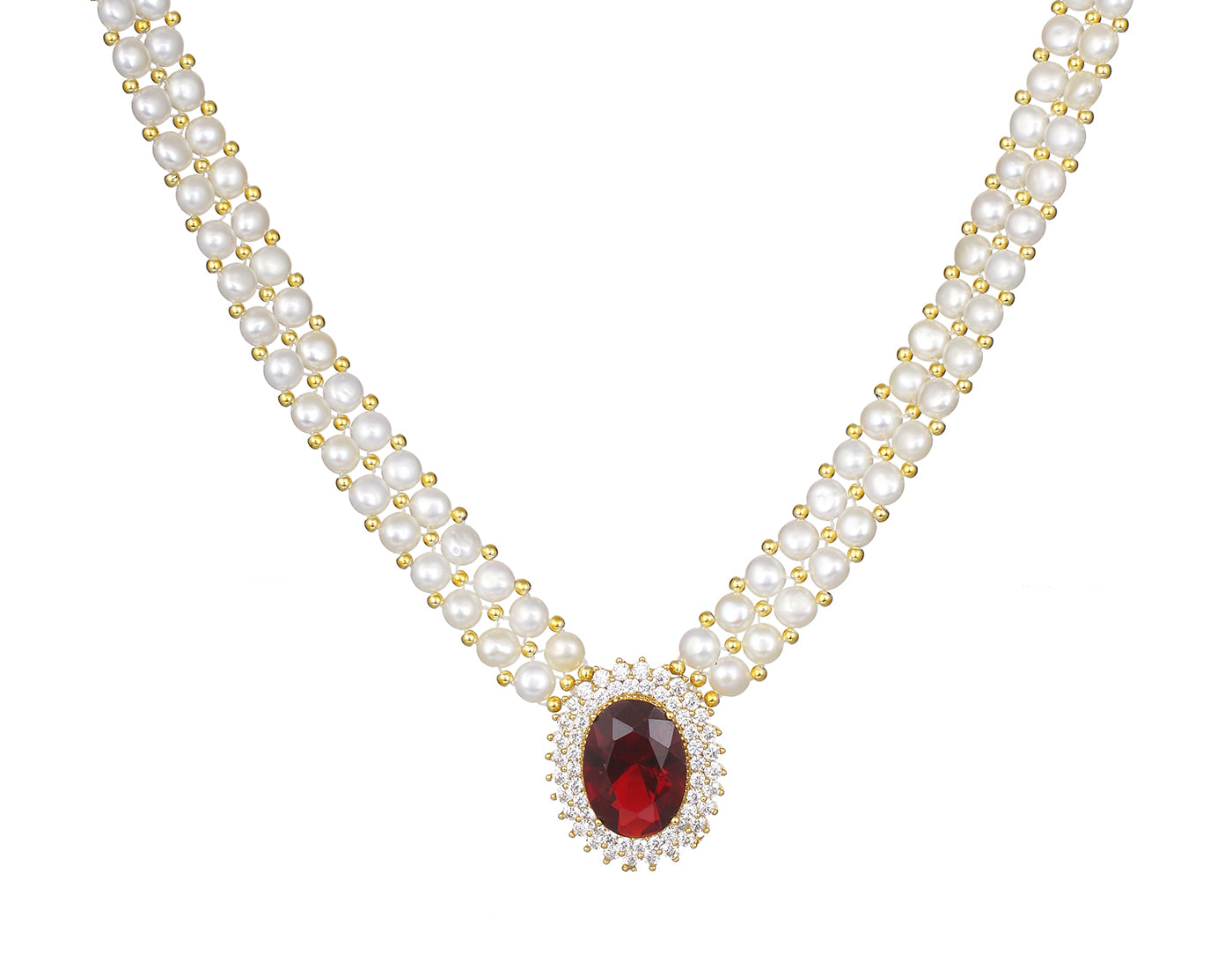 Real Natural Fresh Water Button Pearl Set With Certificate(D.No ADPRLS745)