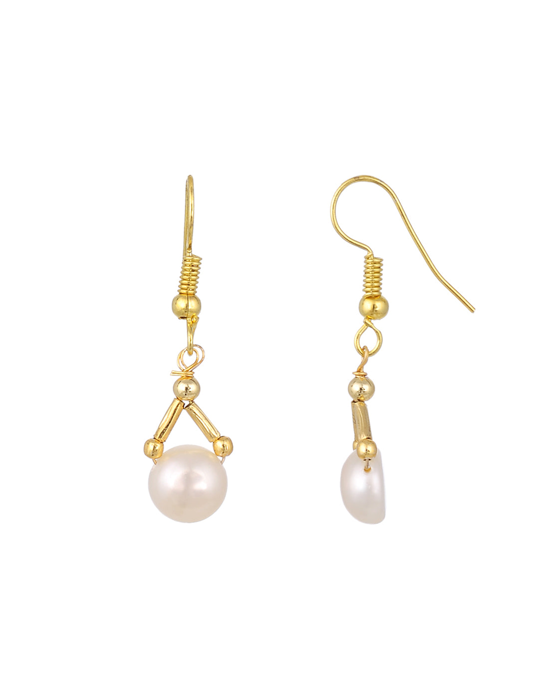 Real Natural Fresh Water Button Pearl Set With Certificate(D.No ADPRLS772)