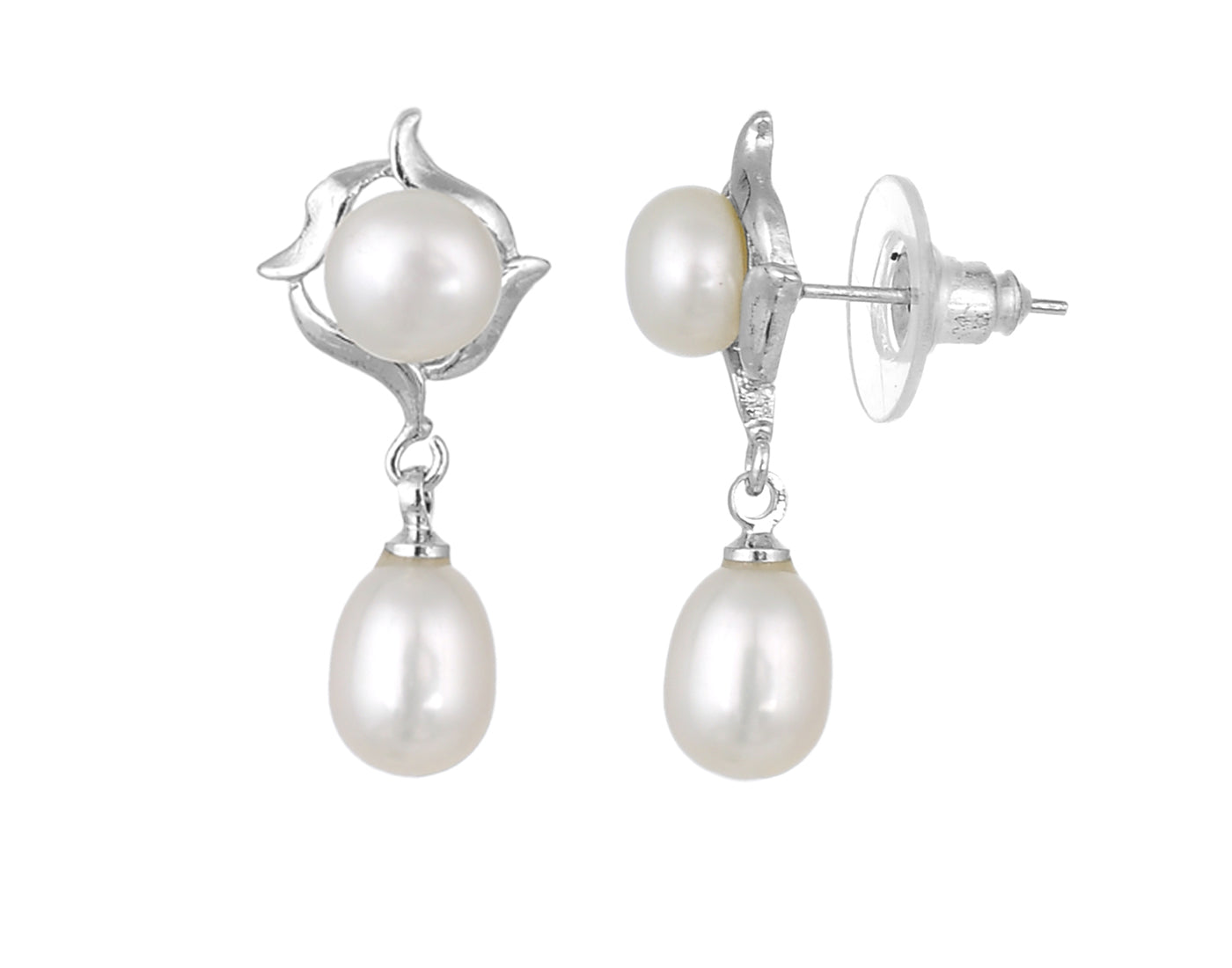Real Natural Fresh Water Pearl Set With Certificate(D.No ADPRLS777)