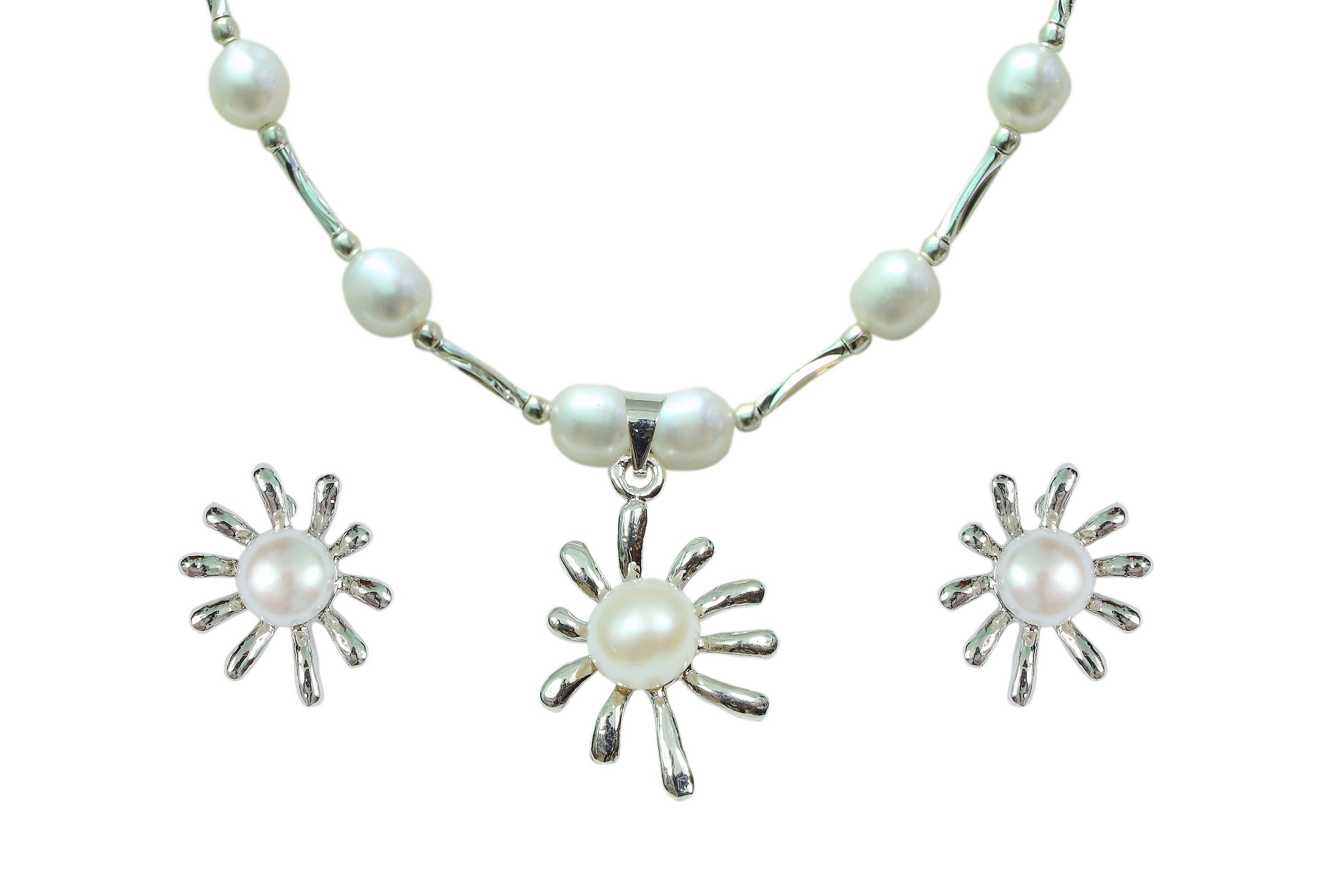 Real Natural Fresh Water Pearl Set With Certificate(D.No ADPRLS790)