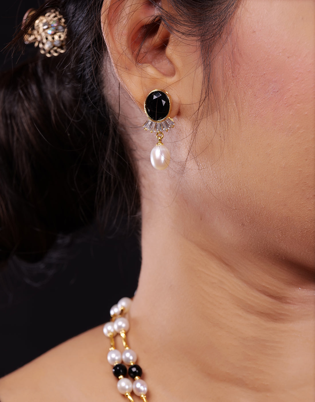 Natural Fresh Water Real Double String Pearl Set With Certificate(D.No ADPRLS870)