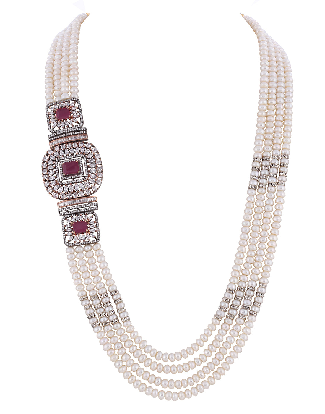 Real Natural Fresh Water Pearl Set With Certificate(D.No ADPRLS943)