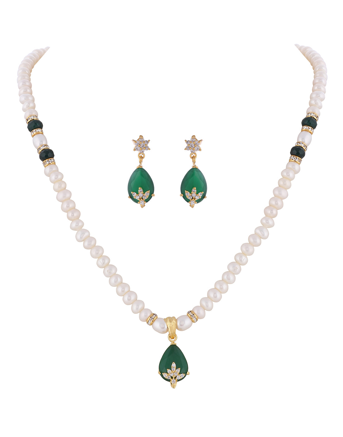 Real Natural Fresh Water Pearl Set With Certificate(D.No ADPRLS951)