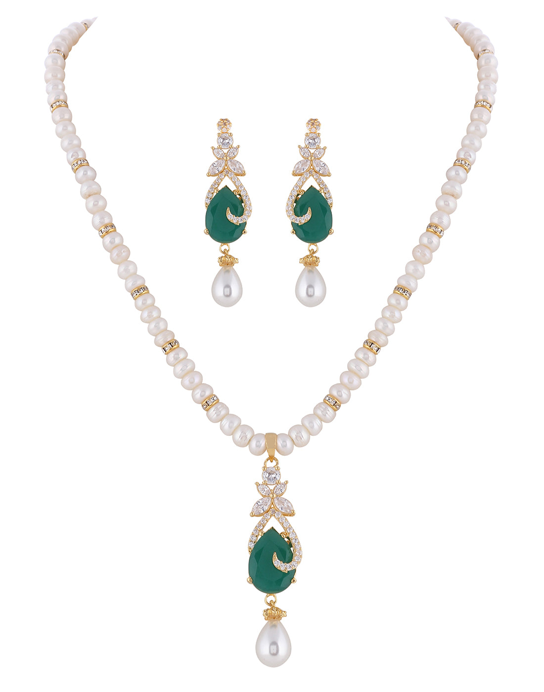 Real Natural Fresh Water Pearl Set With Certificate(D.No ADPRLS954)