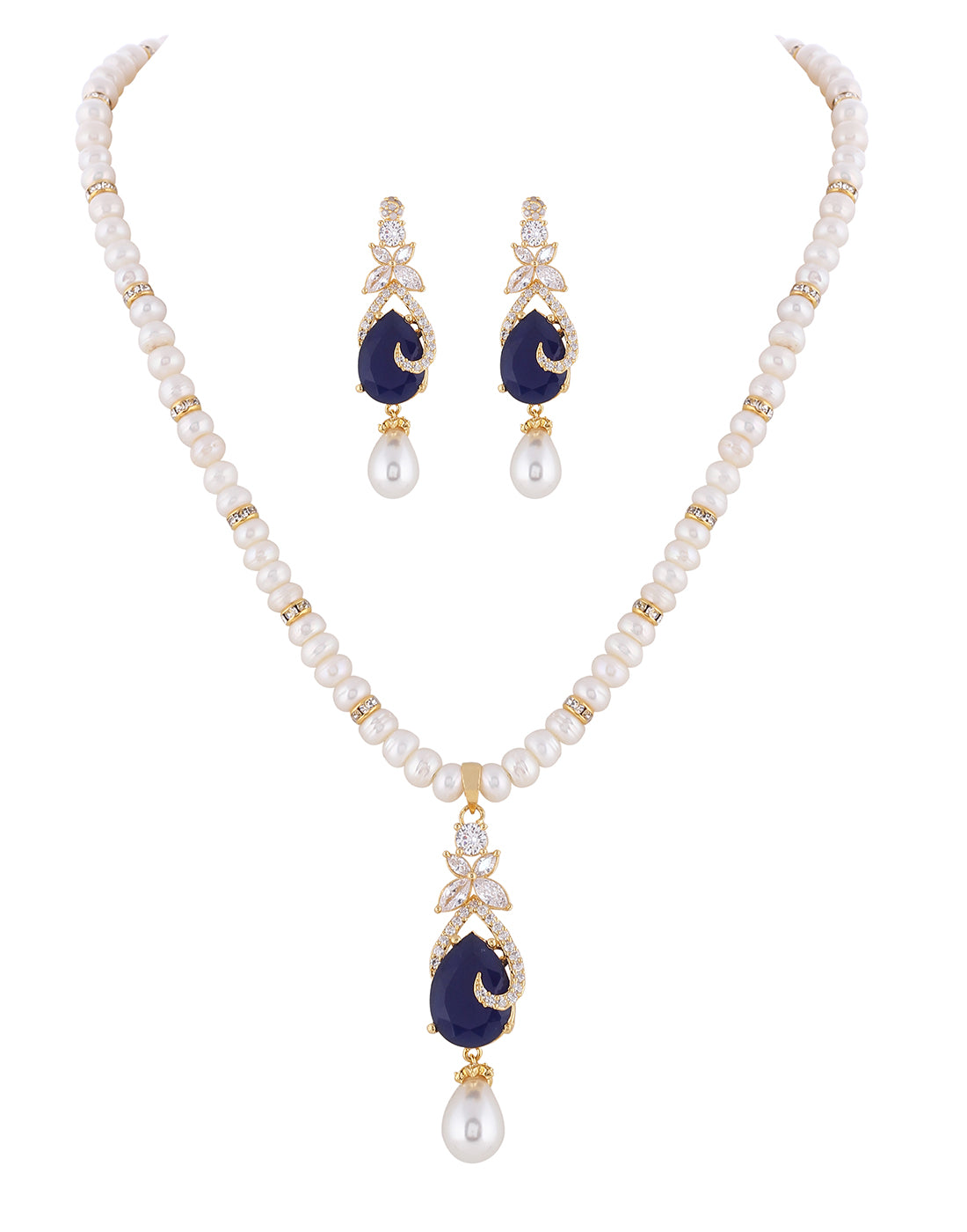 Real Natural Fresh Water Pearl Set With Certificate(D.No ADPRLS955)