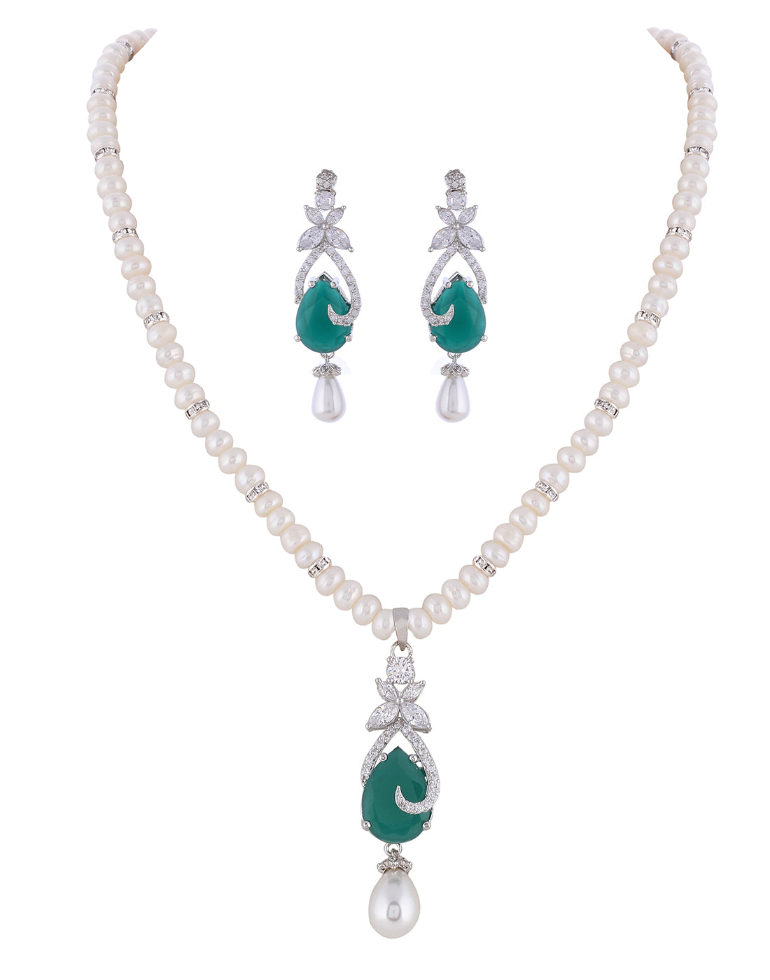 Real Natural Fresh Water Pearl Set With Certificate(D.No ADPRLS956)