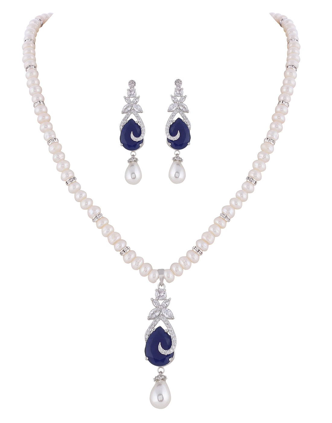Real Natural Fresh Water Pearl Set With Certificate(D.No ADPRLS958)
