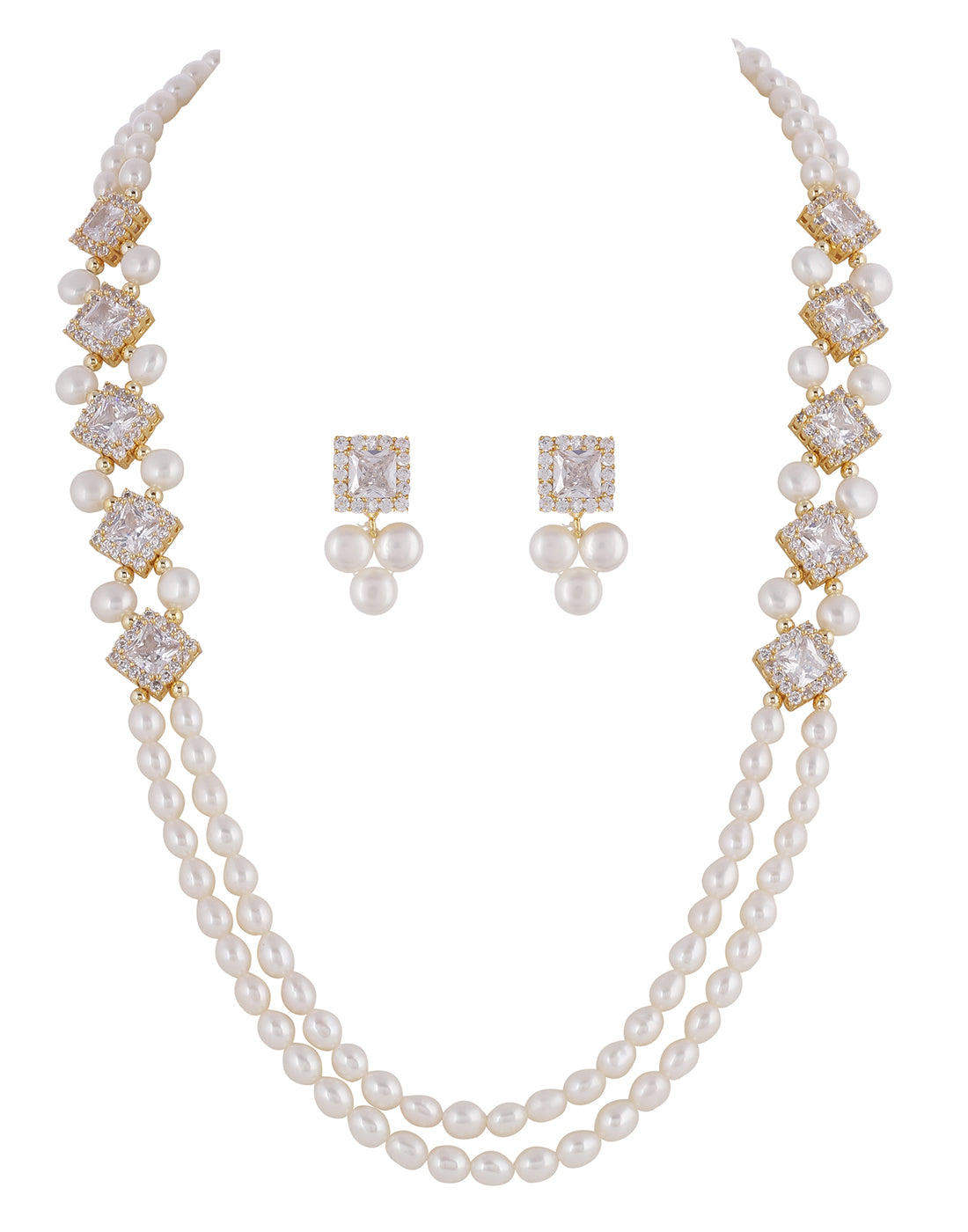 Real Natural Fresh Water Pearl Set With Certificate(D.No ADPRLS959)