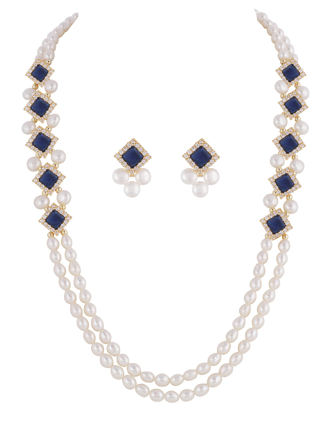 Real Natural Fresh Water Pearl Set With Certificate(D.No ADPRLS960)