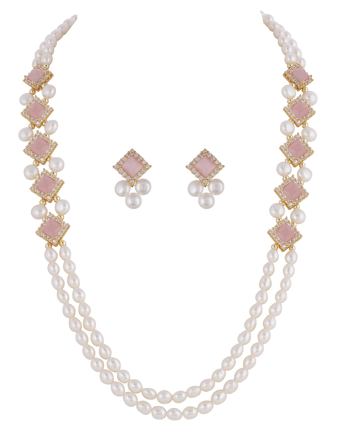 Real Natural Fresh Water Pearl Set With Certificate(D.No ADPRLS963)