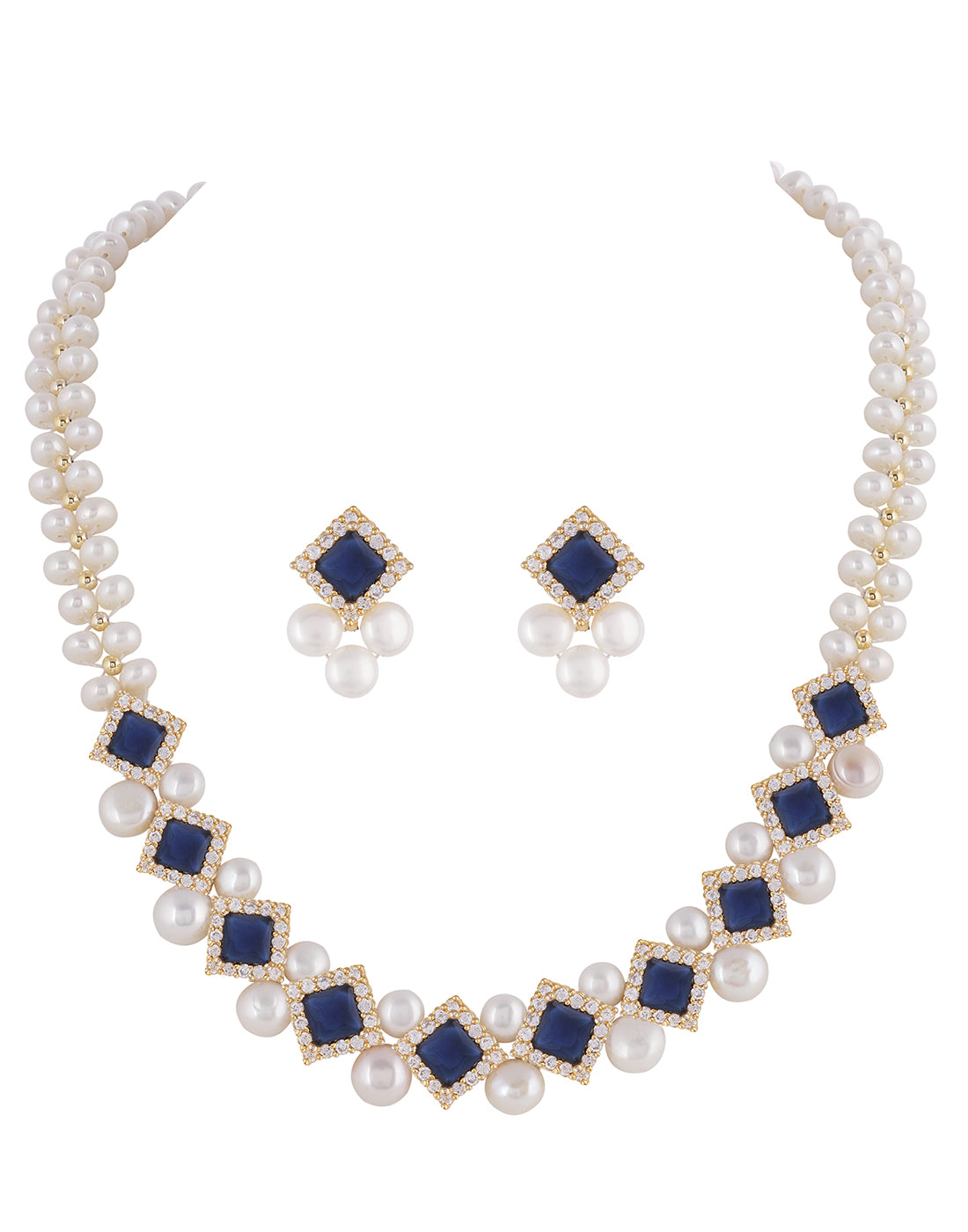 Real Natural Fresh Water Pearl Set With Certificate(D.No ADPRLS965)
