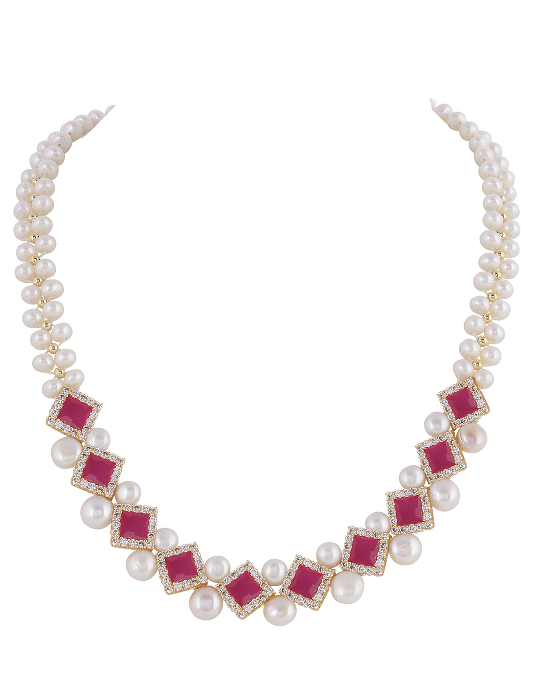 Real Natural Fresh Water Pearl Set With Certificate(D.No ADPRLS966)