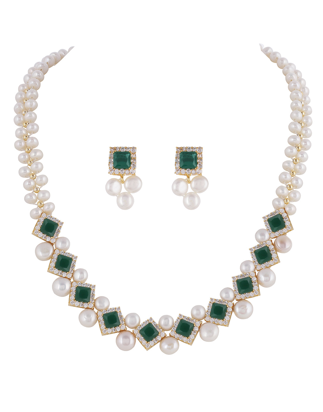 Real Natural Fresh Water Pearl Set With Certificate(D.No ADPRLS967)
