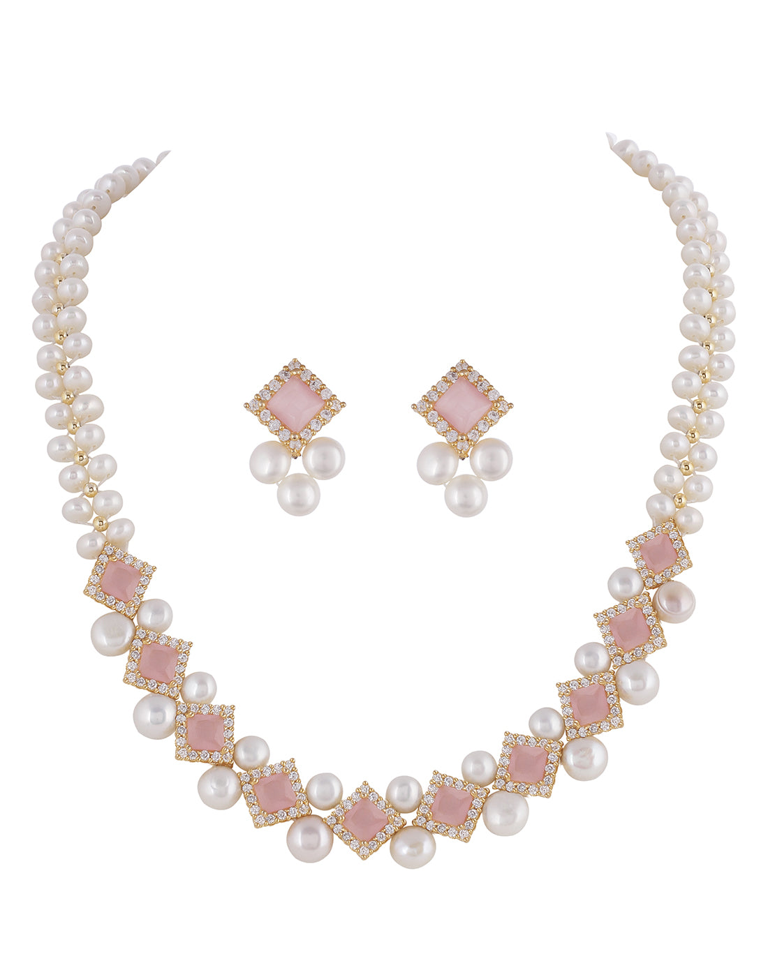 Real Natural Fresh Water Pearl Set With Certificate(D.No ADPRLS968)