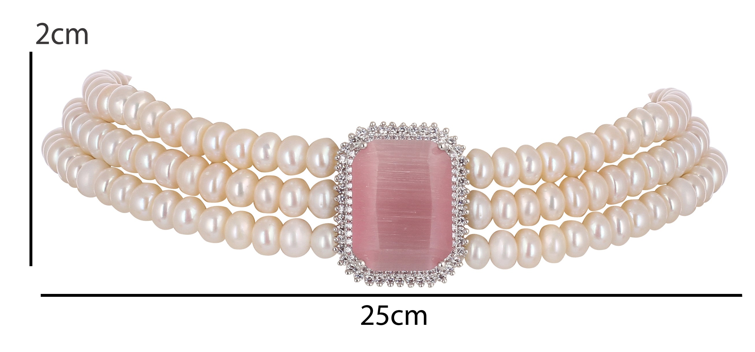 Real Natural Fresh Water Pearls Choker Set For Women With Certificate(D.No CKR101)