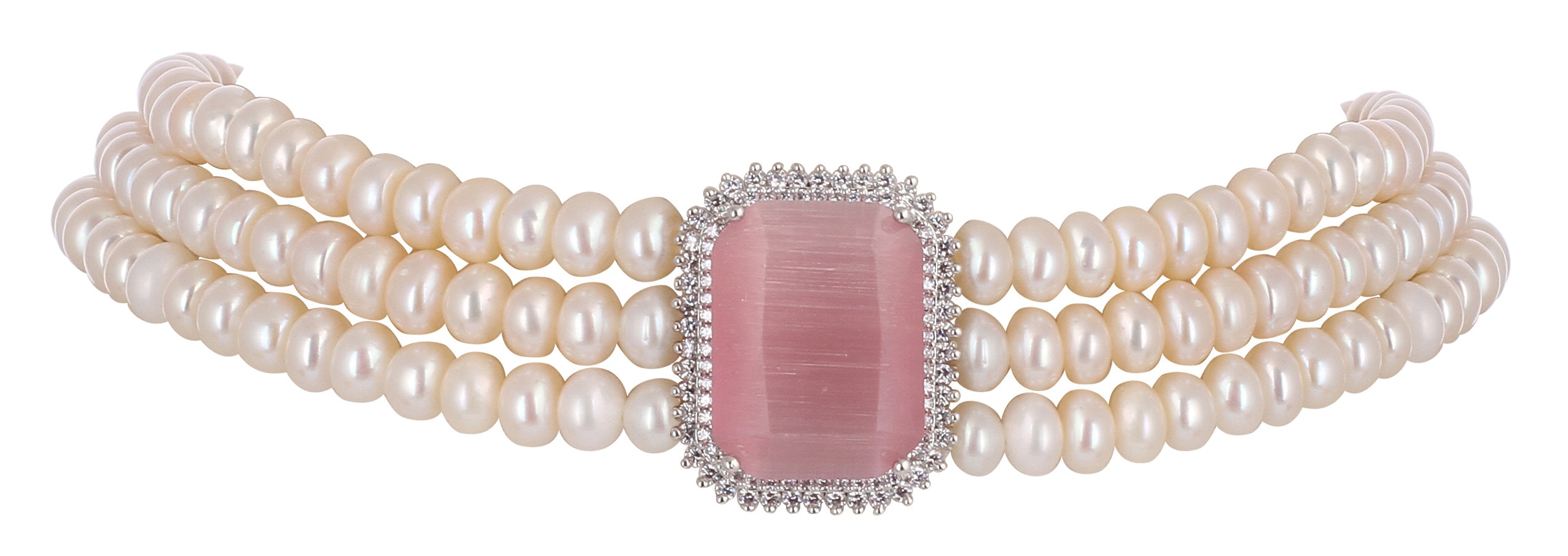 Real Natural Fresh Water Pearls Choker Set For Women With Certificate(D.No CKR101)