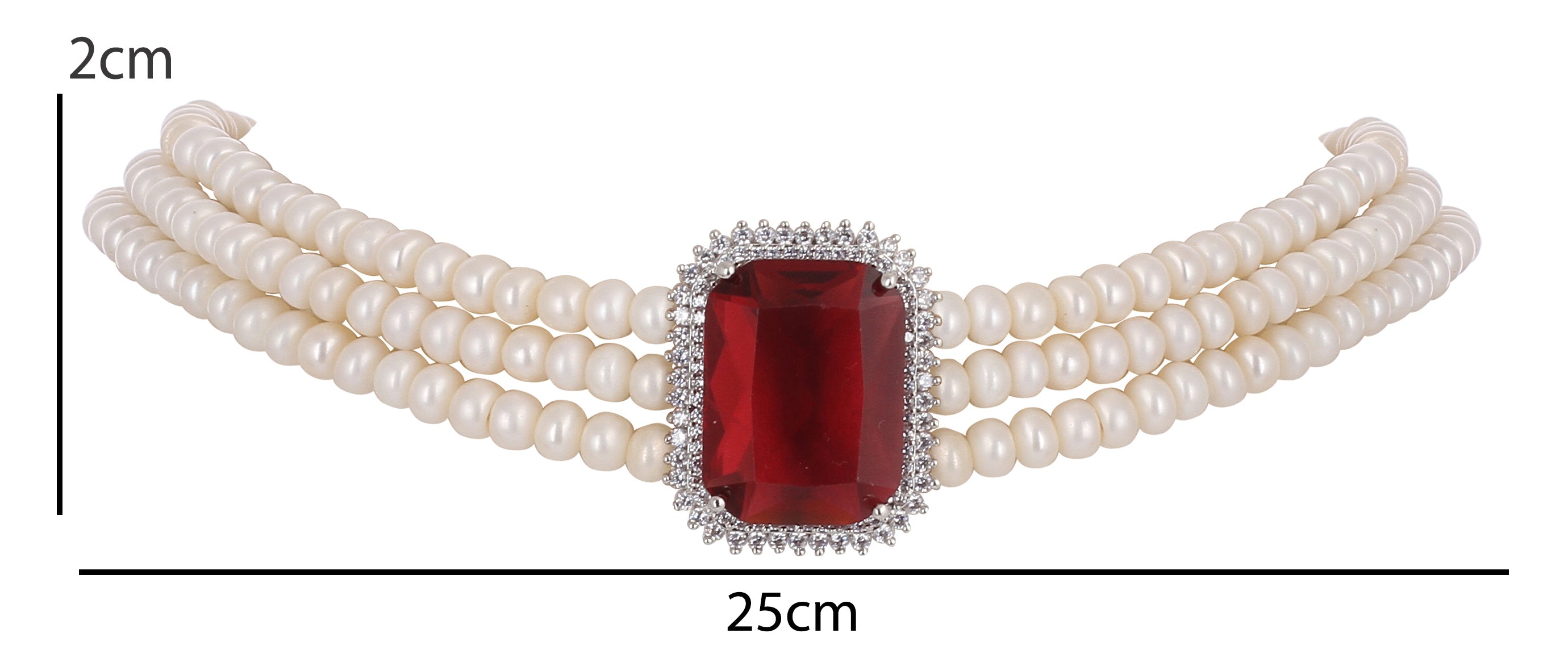 Real Natural Fresh Water Pearls Choker Set For Women With Certificate(D.No CKR102)