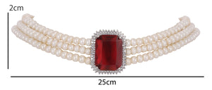 Real Natural Fresh Water Pearls Choker Set For Women With Certificate(D.No CKR102)