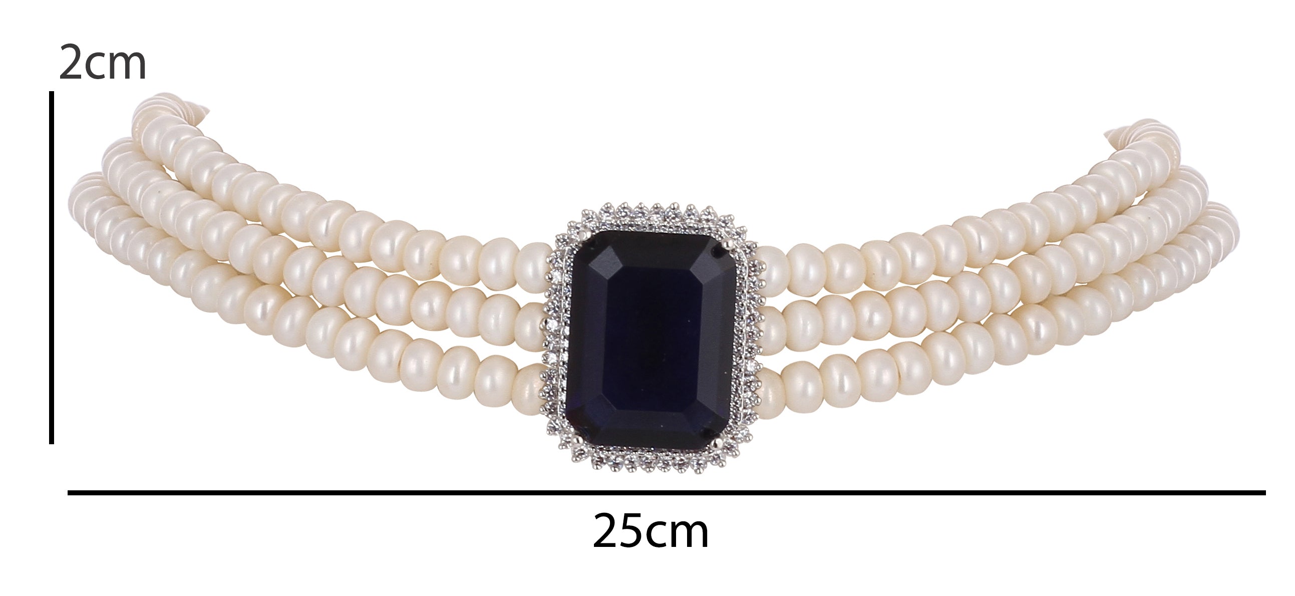 Real Natural Fresh Water Pearls Choker Set For Women With Certificate(D.No CKR103)