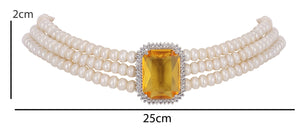 Real Natural Fresh Water Pearls Choker Set For Women With Certificate(D.No CKR104)