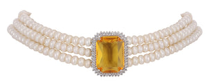 Real Natural Fresh Water Pearls Choker Set For Women With Certificate(D.No CKR104)