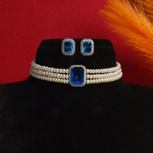 Real Natural Fresh Water Pearls Choker Set For Women With Certificate(D.No CKR105)