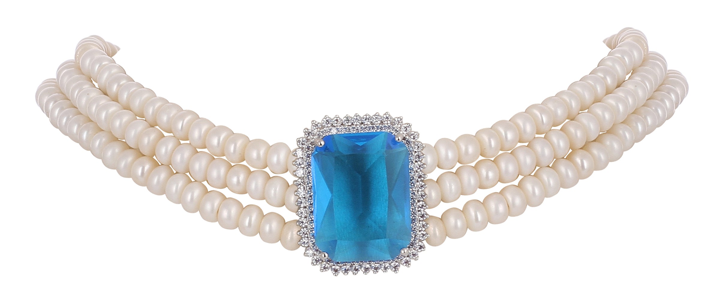 Real Natural Fresh Water Pearls Choker Set For Women With Certificate(D.No CKR105)
