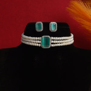 Real Natural Fresh Water Pearls Choker Set For Women With Certificate(D.No CKR106)