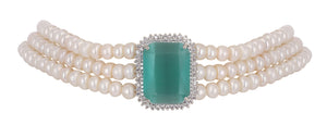 Real Natural Fresh Water Pearls Choker Set For Women With Certificate(D.No CKR106)