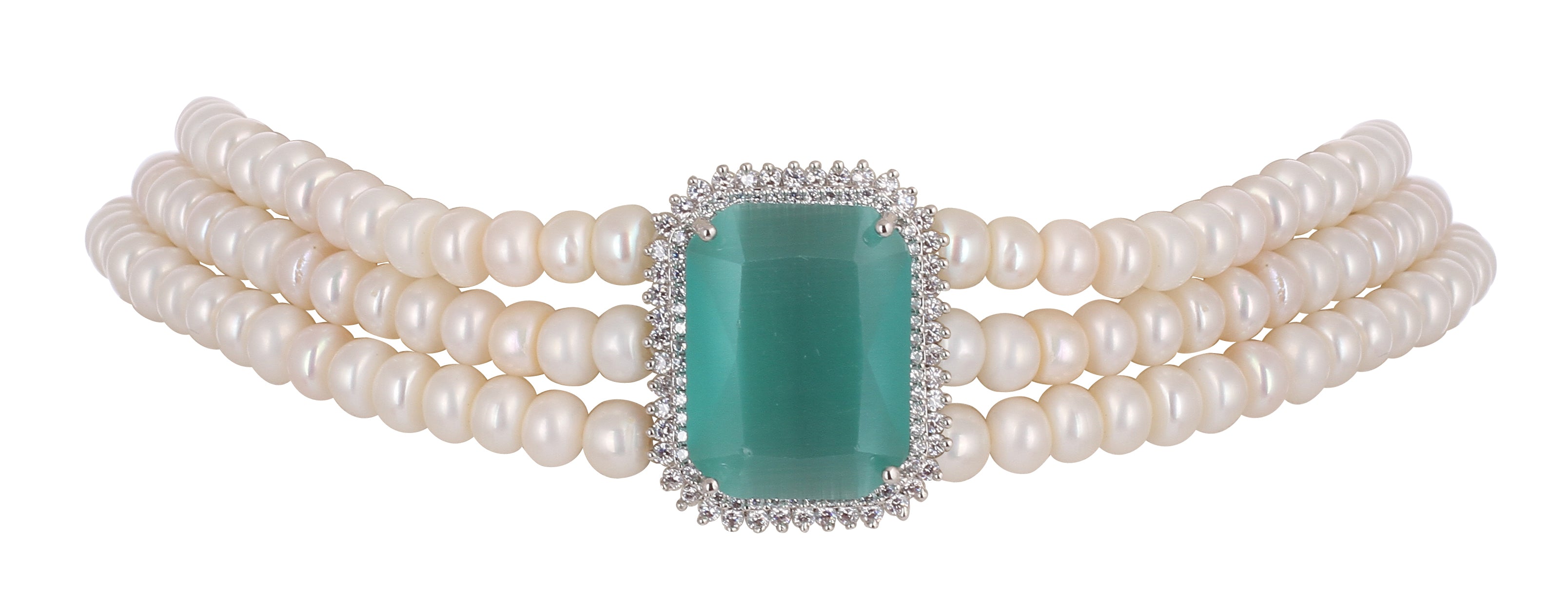Real Natural Fresh Water Pearls Choker Set For Women With Certificate(D.No CKR106)