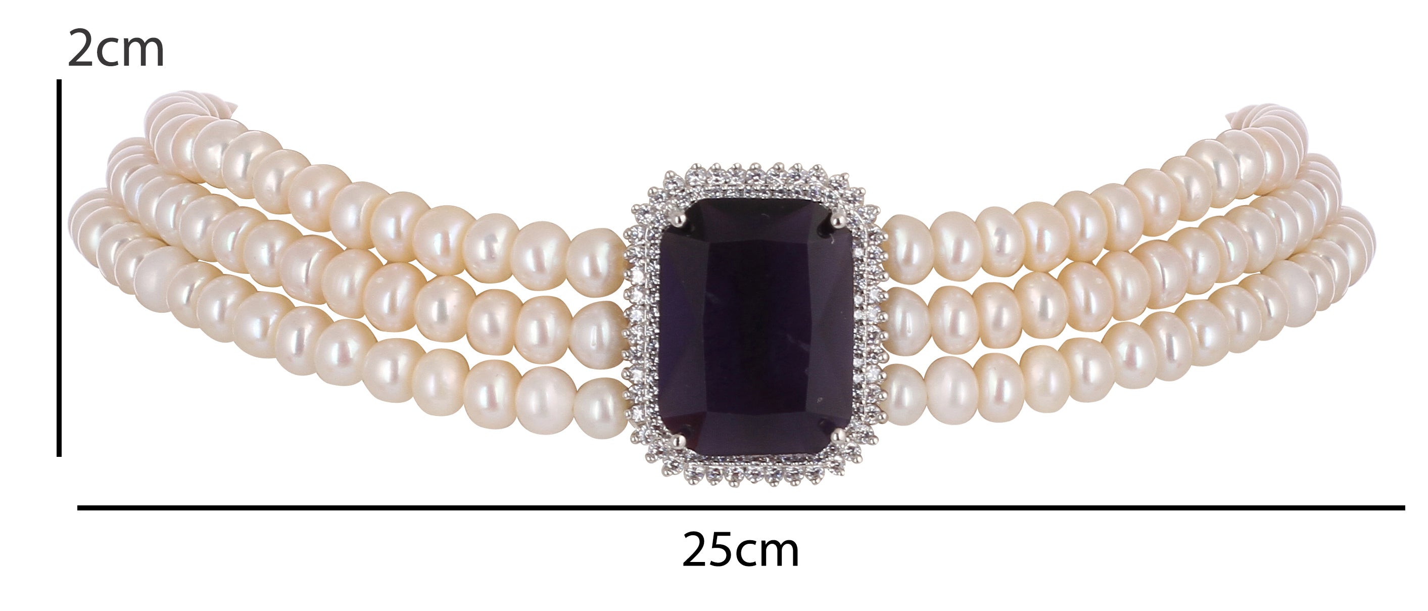 Real Natural Fresh Water Pearls Choker Set For Women With Certificate(D.No CKR107)
