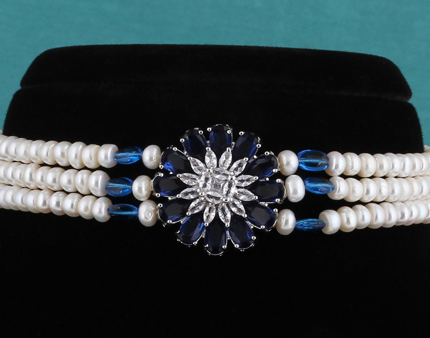Real Natural Fresh Water Pearls Choker Set With Certificate(D.No CKR335)