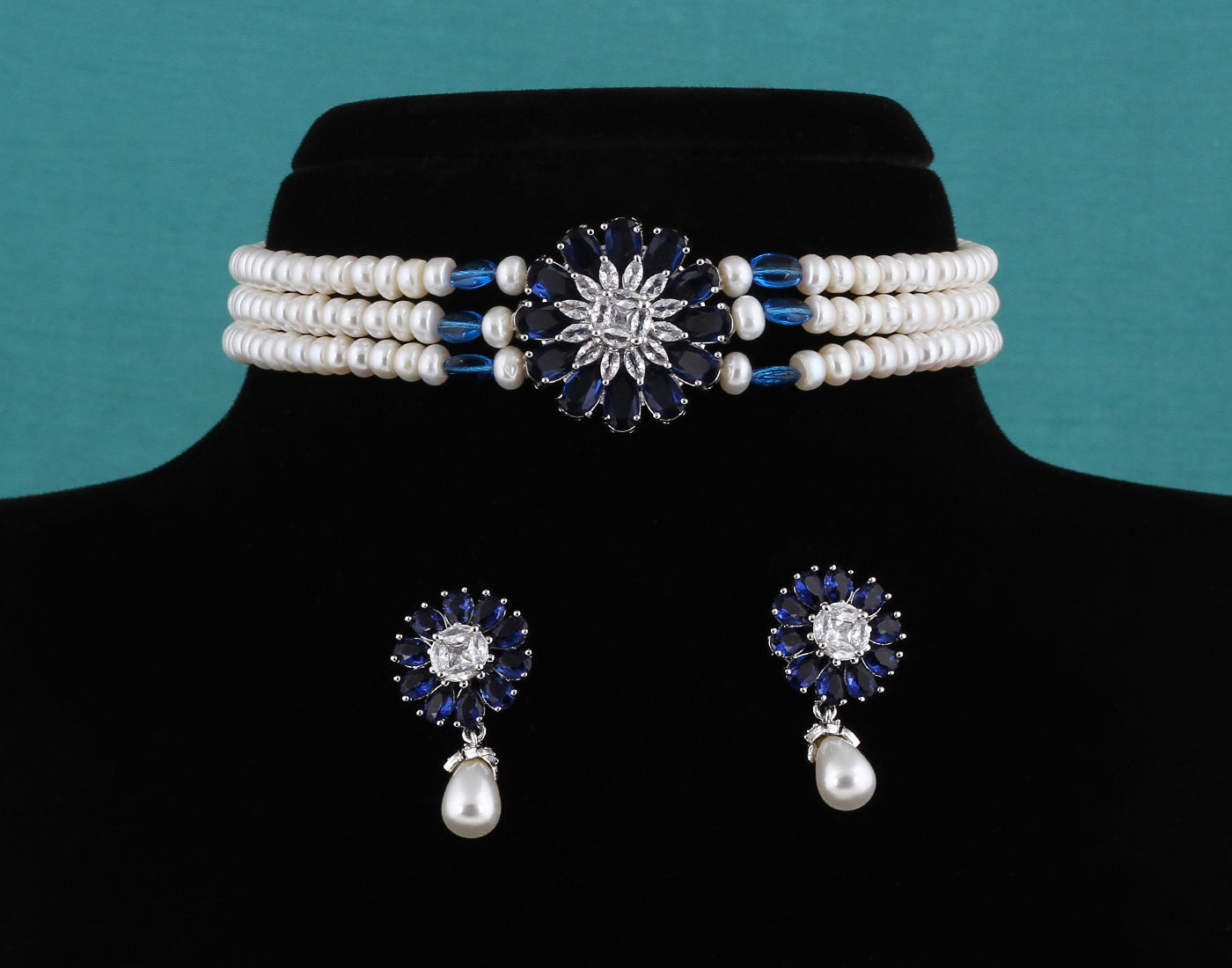 Real Natural Fresh Water Pearls Choker Set With Certificate(D.No CKR335)