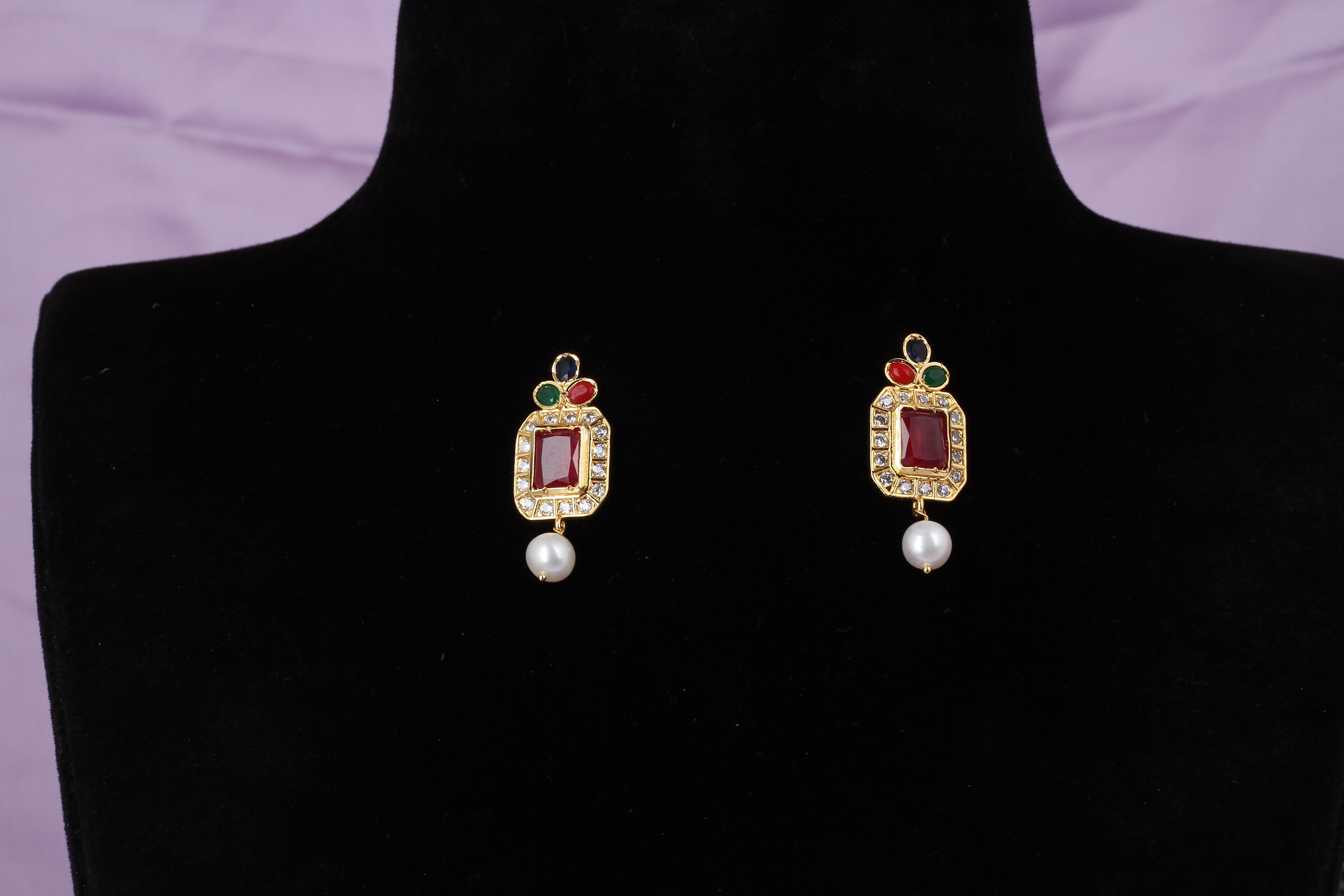 Real Natural Fresh Water Pearls Choker Set With Certificate(D.No CKR534)