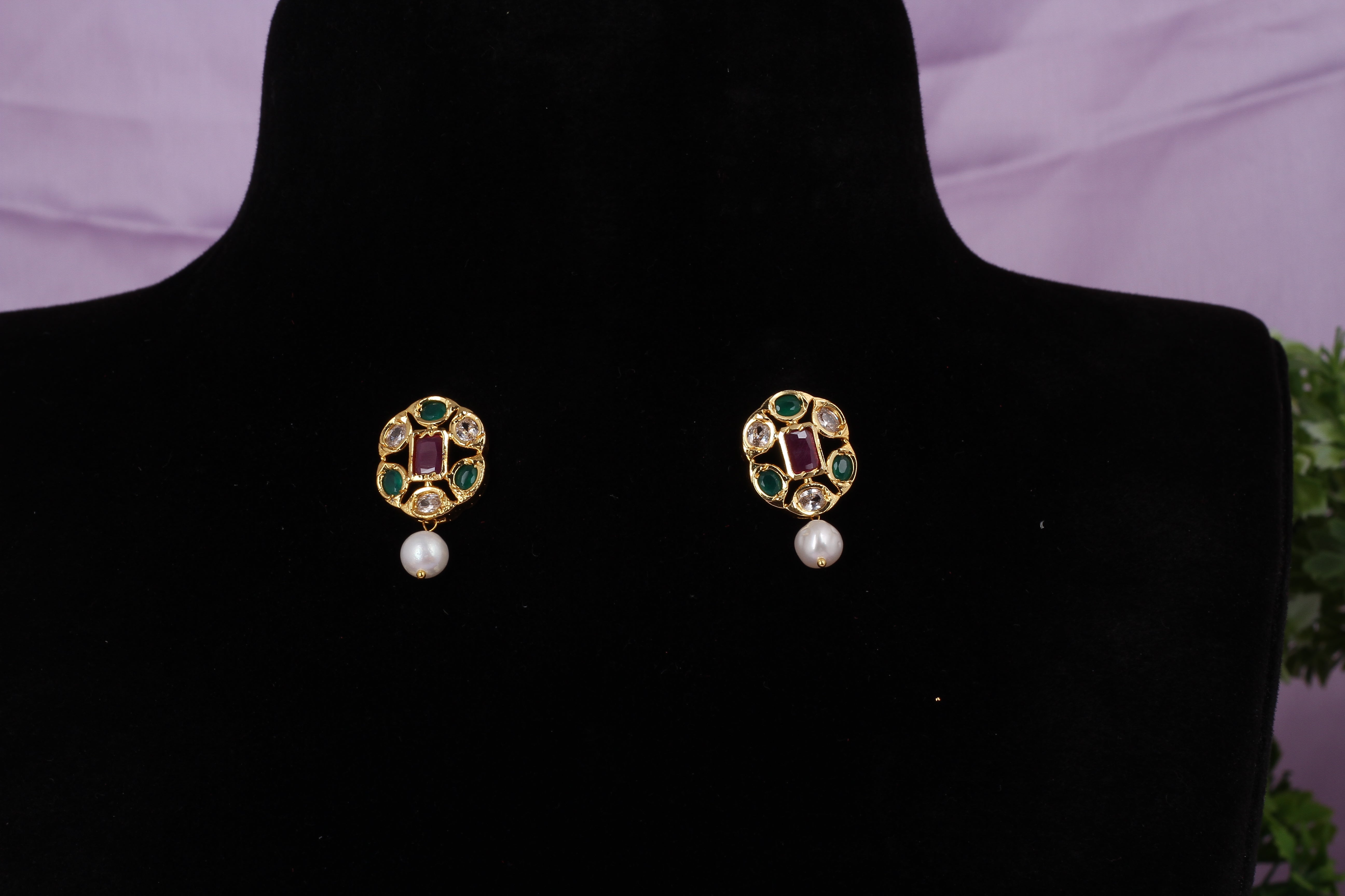Real Natural Fresh Water Pearls Choker Set With Certificate(D.No CKR546)