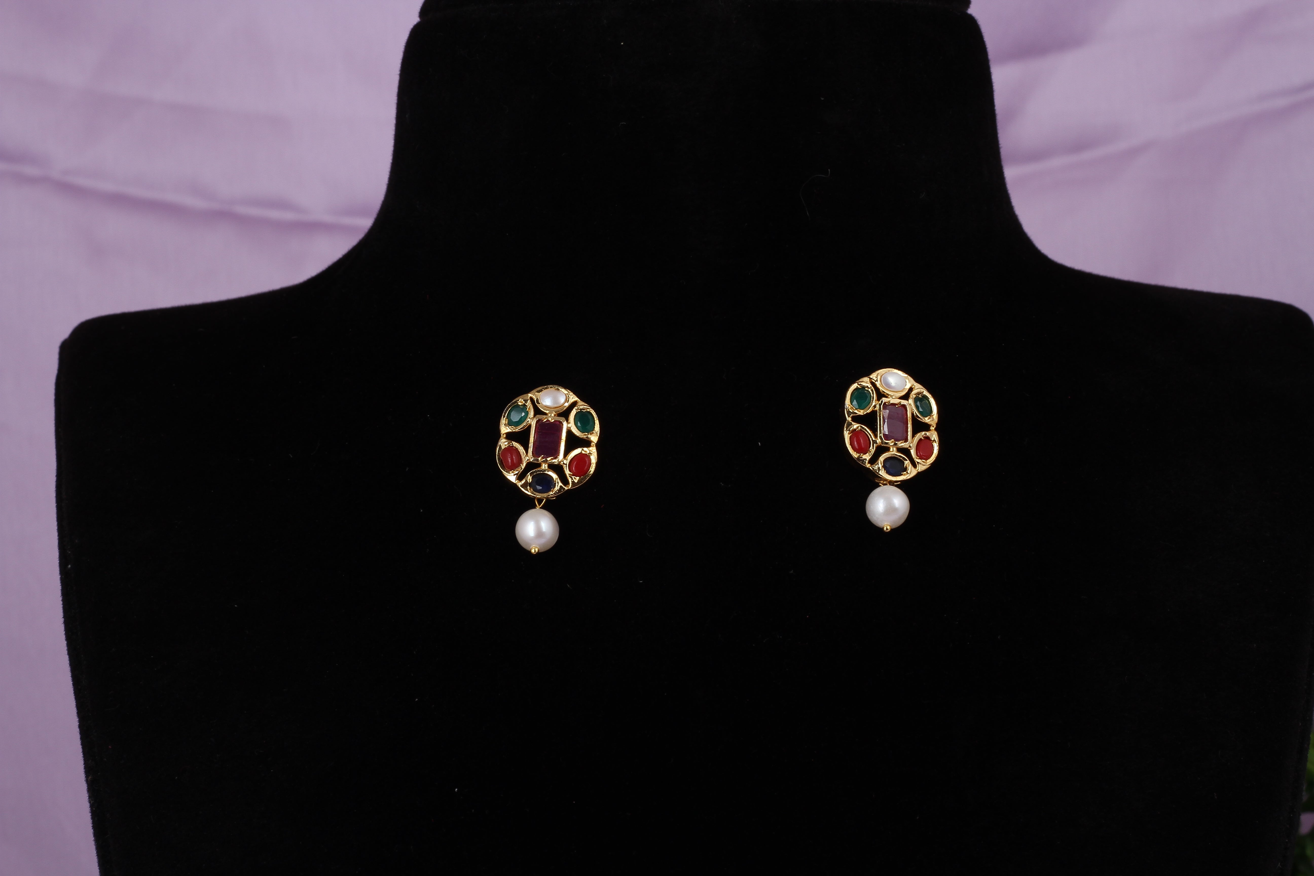 Real Natural Fresh Water Pearls Choker Set With Certificate(D.No CKR547)
