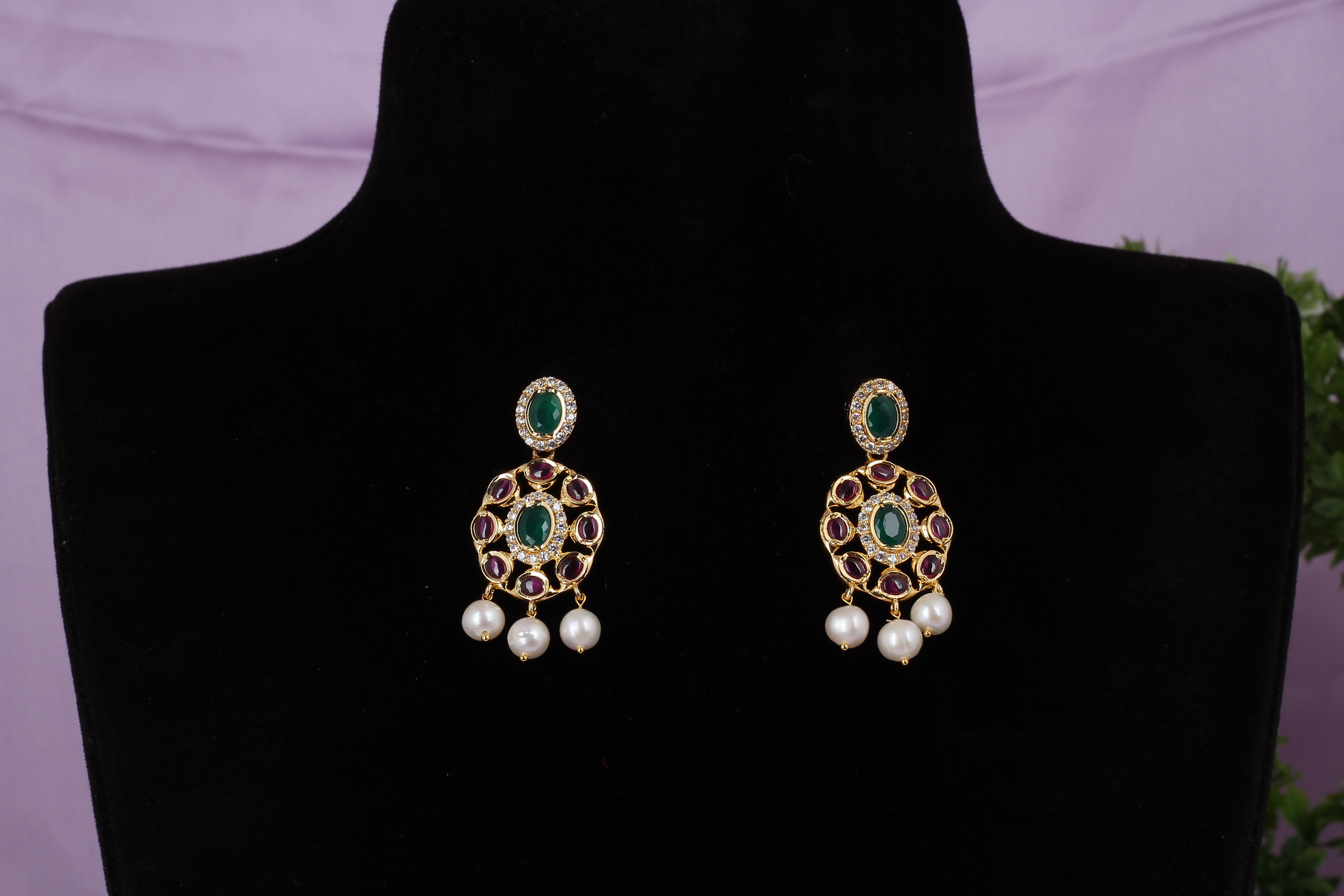 Real Natural Fresh Water Pearls Choker Set With Certificate(D.No CKR551)