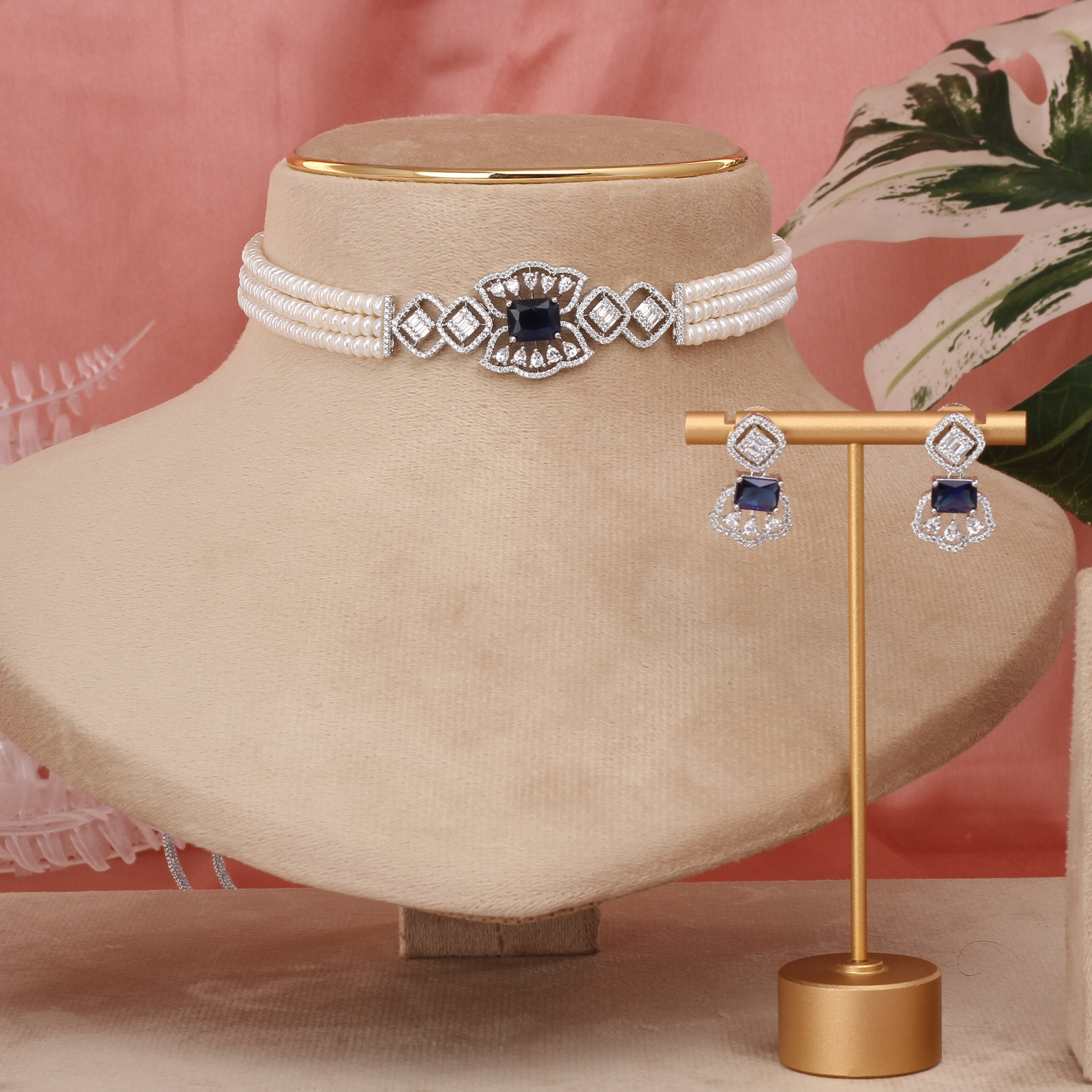 Authentic Real Natural Fresh Water Pearls Choker Set With Certificate(D.No CKR631)