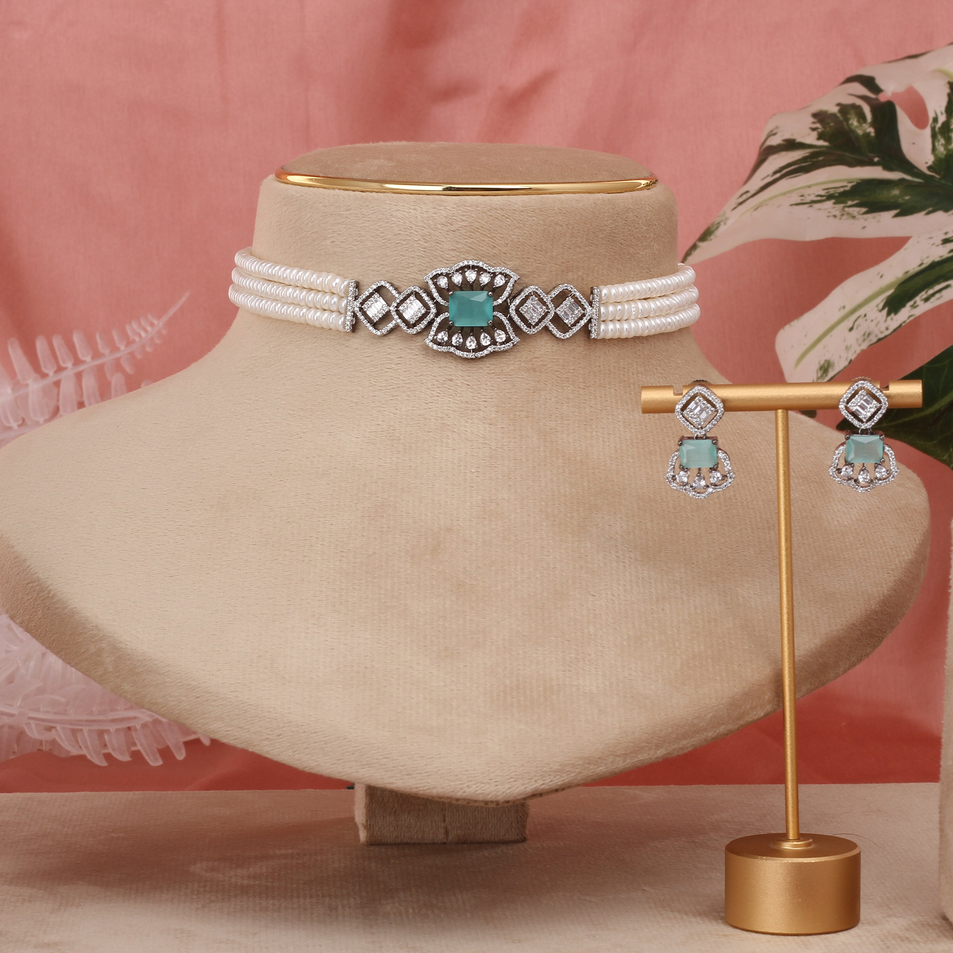 Authentic Real Natural Fresh Water Pearls Choker Set With Certificate(D.No CKR632)